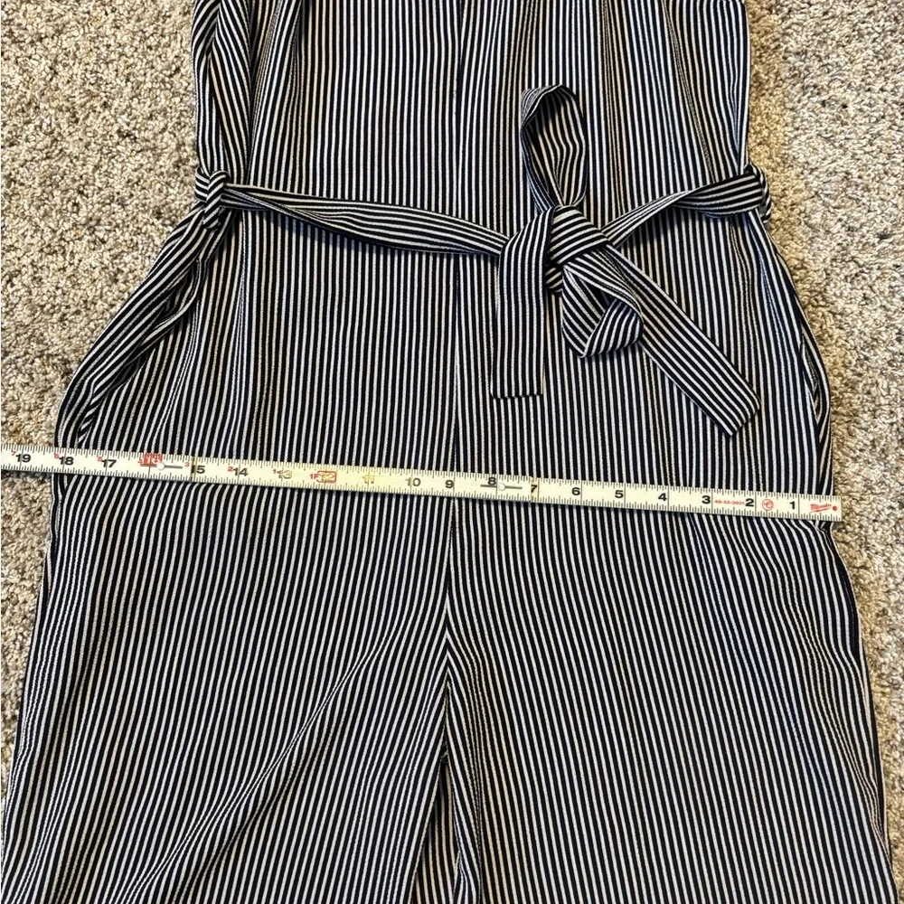 Monteau Women Striped Jumpsuit with Pockets XS - Picture 8 of 10